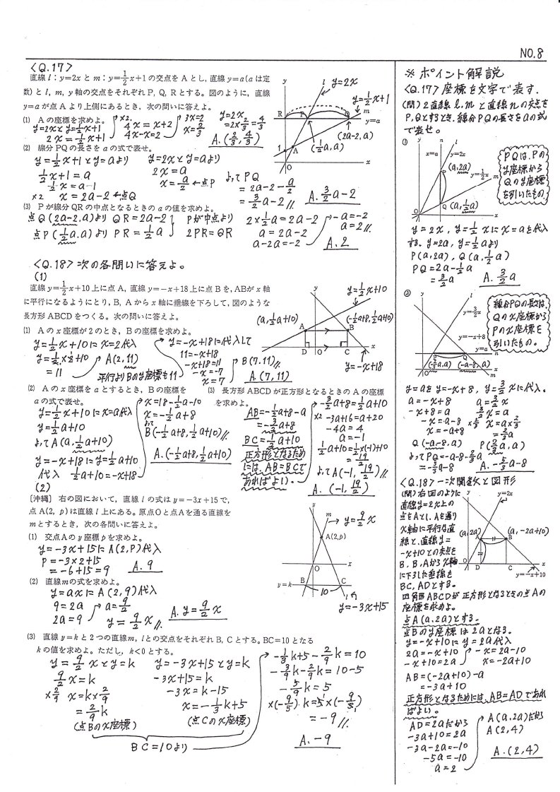 総合中学数学演習ゼミ問題集　サンプル13